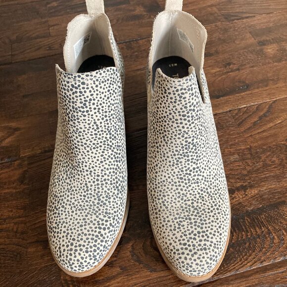 EUC Toms Gwen Ankle Boot Mini Cheetah Suede - Picture 2 of 9